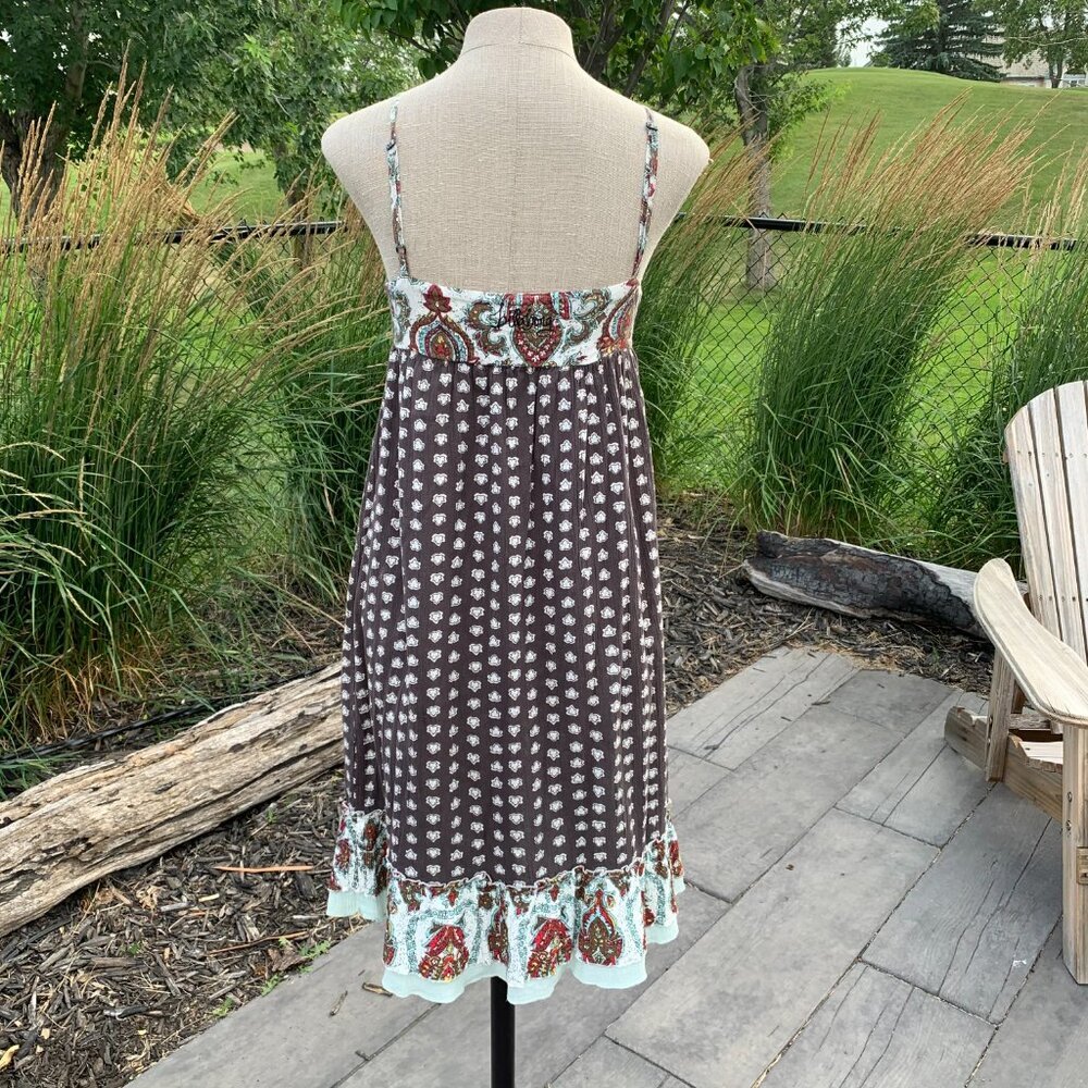 Billabong Babydoll Dress Sleeveless Boho Empire Waist Ruffle Hem Sundress - Picture 5 of 10